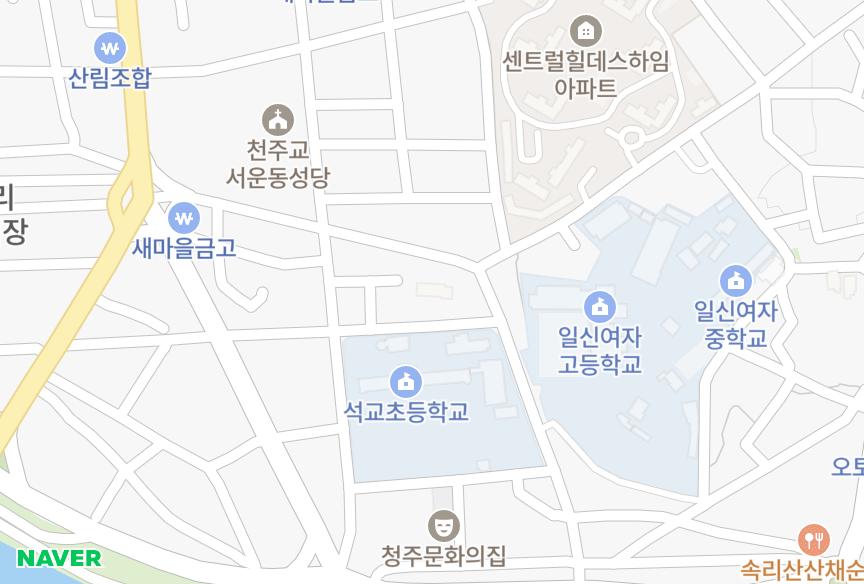 충청북도 청주시 상당구 석교동 석교 위치·실거래 시세 지도