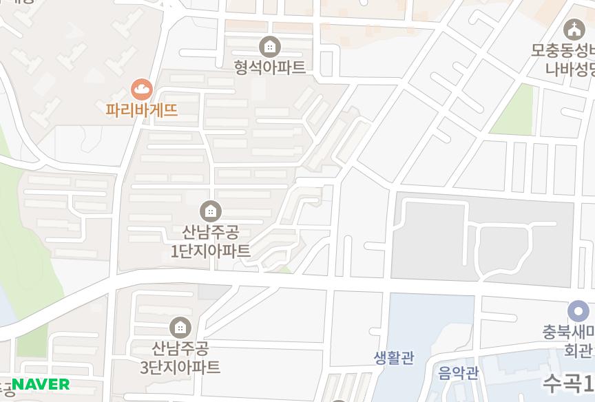 충청북도 청주시 서원구 수곡동 대림1차 위치·실거래 시세 지도