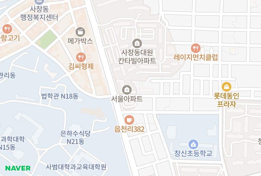 충청북도 청주시 서원구 사창동 서울 위치·실거래 시세 지도