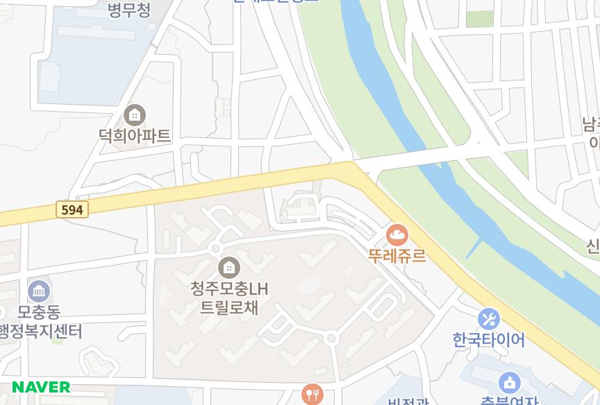 충청북도 청주시 서원구 모충동 모충청송 위치·실거래 시세 지도