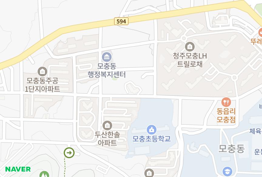 충청북도 청주시 서원구 모충동 세진 위치·실거래 시세 지도