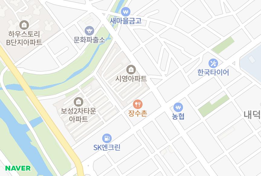 충청북도 청주시 청원구 내덕동 시영 위치·실거래 시세 지도