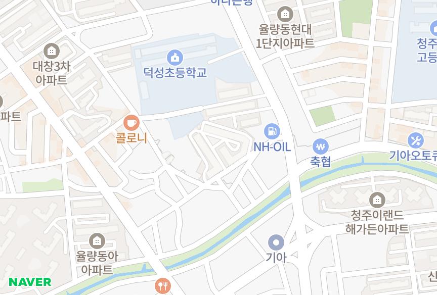 충청북도 청주시 청원구 율량동 신라 위치·실거래 시세 지도