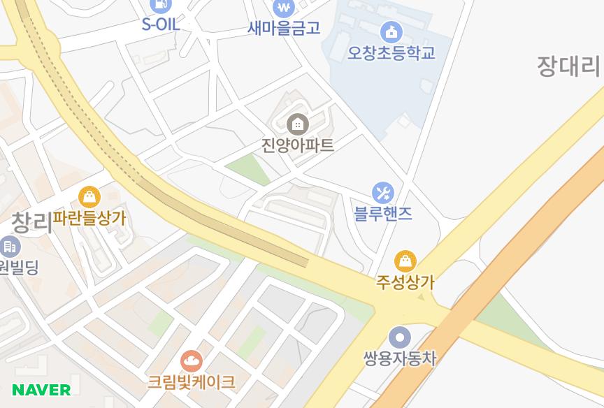 충청북도 청주시 청원구 오창읍 창리 경희 위치·실거래 시세 지도