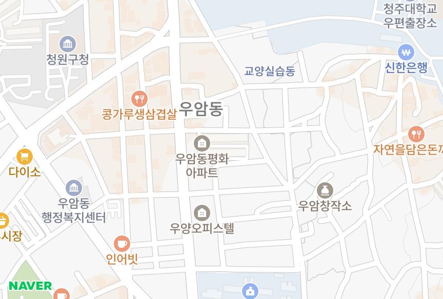 충청북도 청주시 청원구 우암동 평화 위치·실거래 시세 지도