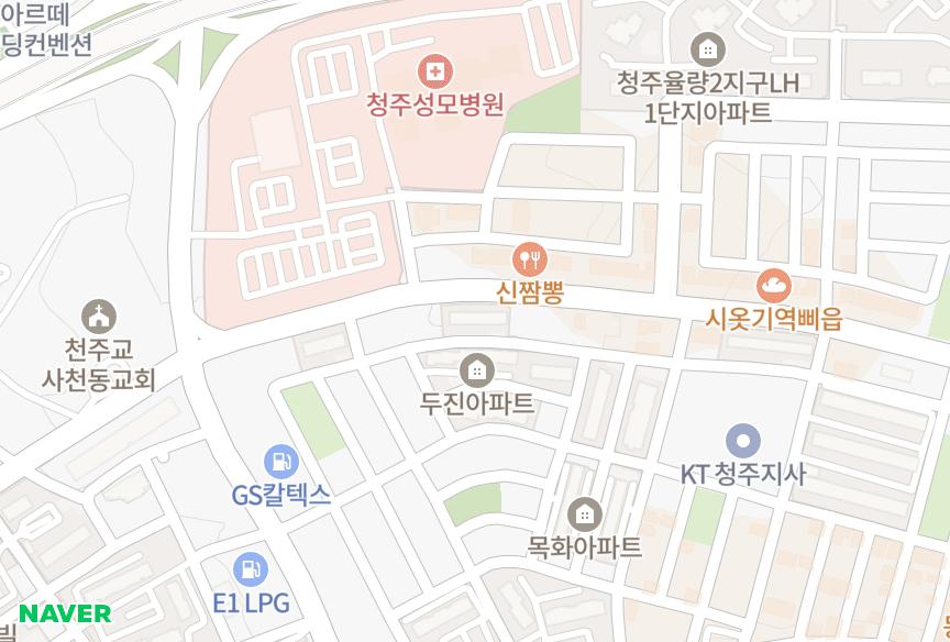 충청북도 청주시 청원구 율량동 율량대창2차 위치·실거래 시세 지도