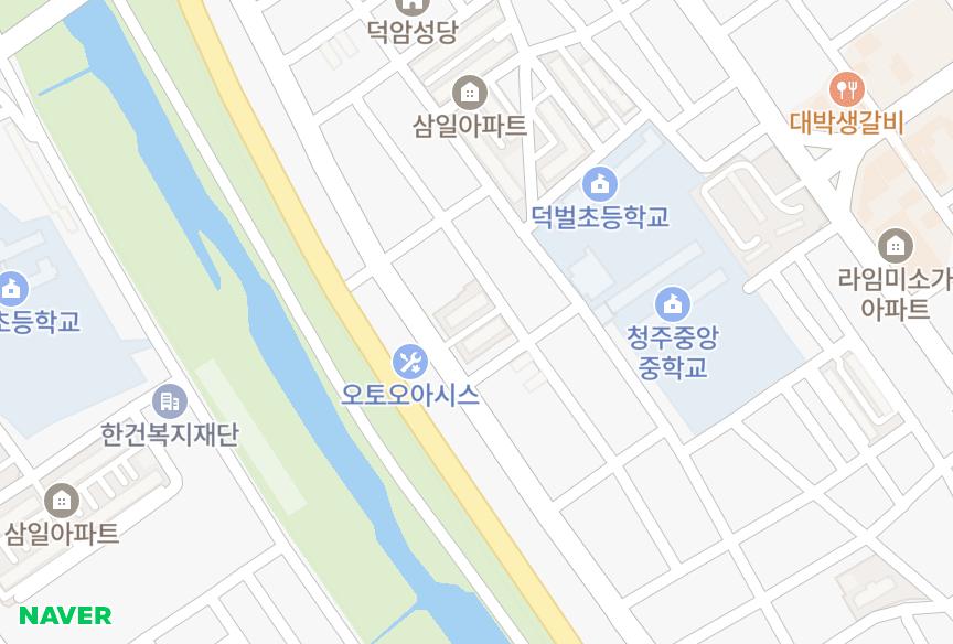 충청북도 청주시 청원구 우암동 목화 위치·실거래 시세 지도