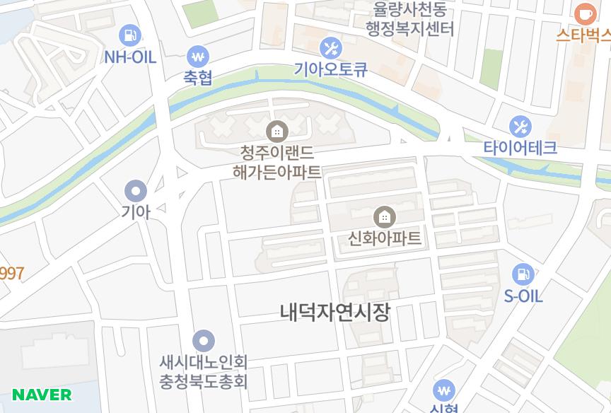 충청북도 청주시 청원구 내덕동 대진 위치·실거래 시세 지도