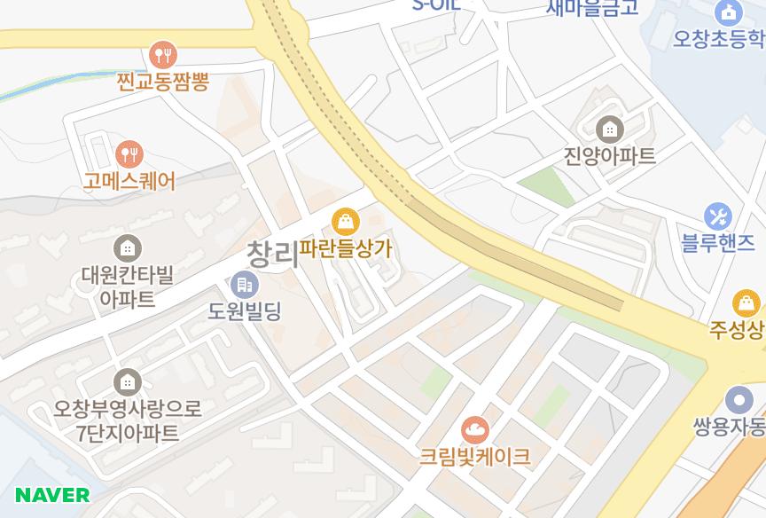 충청북도 청주시 청원구 오창읍 창리 오창금정2차 위치·실거래 시세 지도