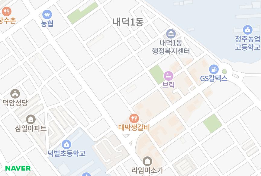 충청북도 청주시 청원구 내덕동 늘봄 위치·실거래 시세 지도