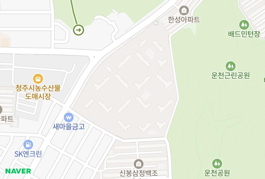 충청북도 청주시 흥덕구 신봉동 주공 위치·실거래 시세 지도