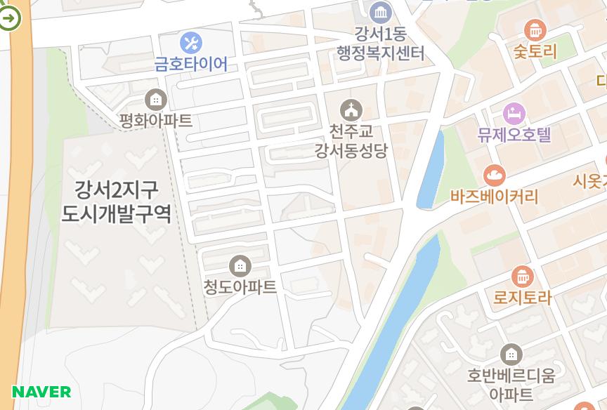 충청북도 청주시 흥덕구 강서동 낙원 위치·실거래 시세 지도