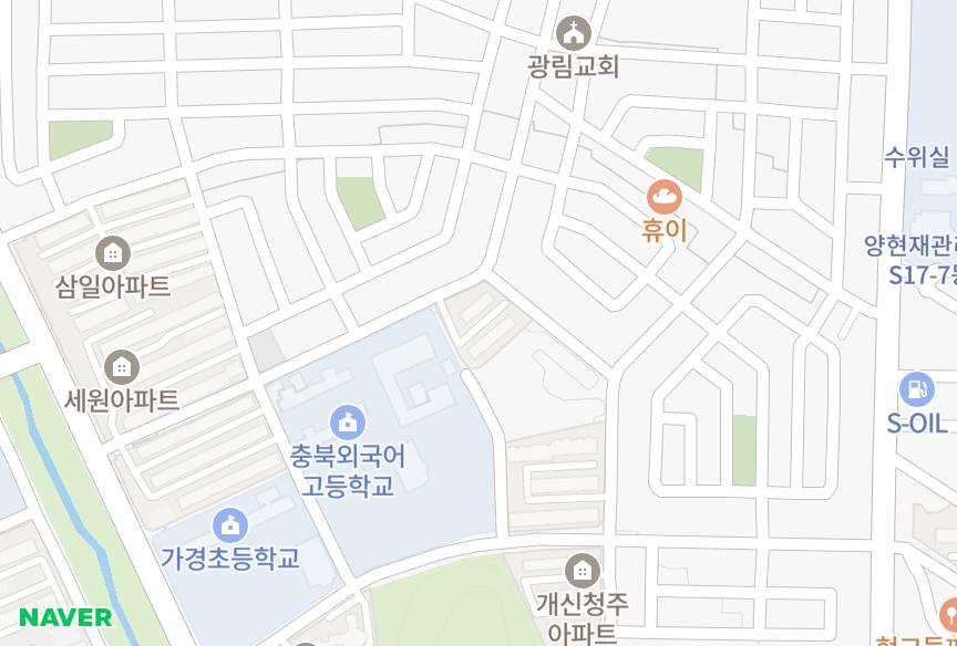충청북도 청주시 흥덕구 복대동 시영 위치·실거래 시세 지도