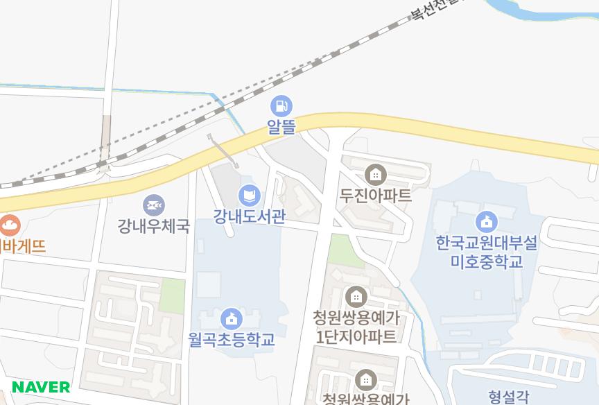 충청북도 청주시 흥덕구 강내면 월곡리 일송그린 위치·실거래 시세 지도