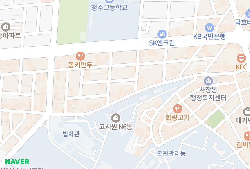 충청북도 청주시 흥덕구 복대동 현대아파트(2동) 위치·실거래 시세 지도
