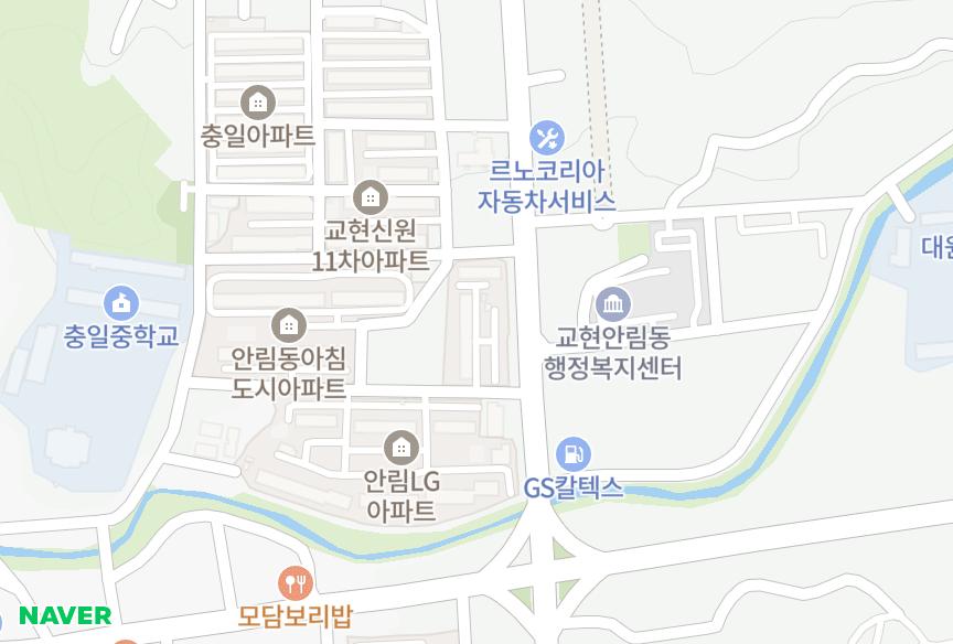 충청북도 충주시 안림동 안림한영 위치·실거래 시세 지도