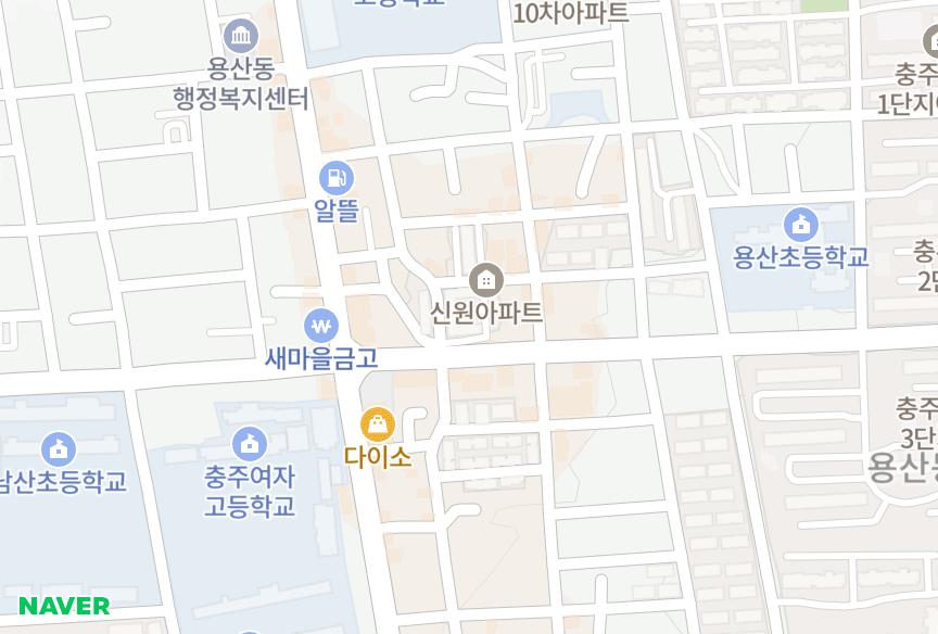 충청북도 충주시 용산동 신원청실 위치·실거래 시세 지도