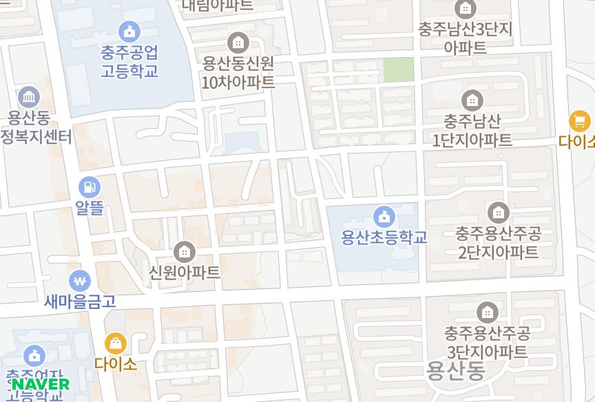 충청북도 충주시 용산동 청운로얄 위치·실거래 시세 지도