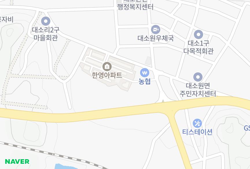 충청북도 충주시 대소원면 대소리 한영 위치·실거래 시세 지도