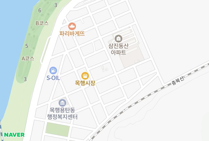 충청북도 충주시 목행동 더휴인Ⅴ 위치·실거래 시세 지도
