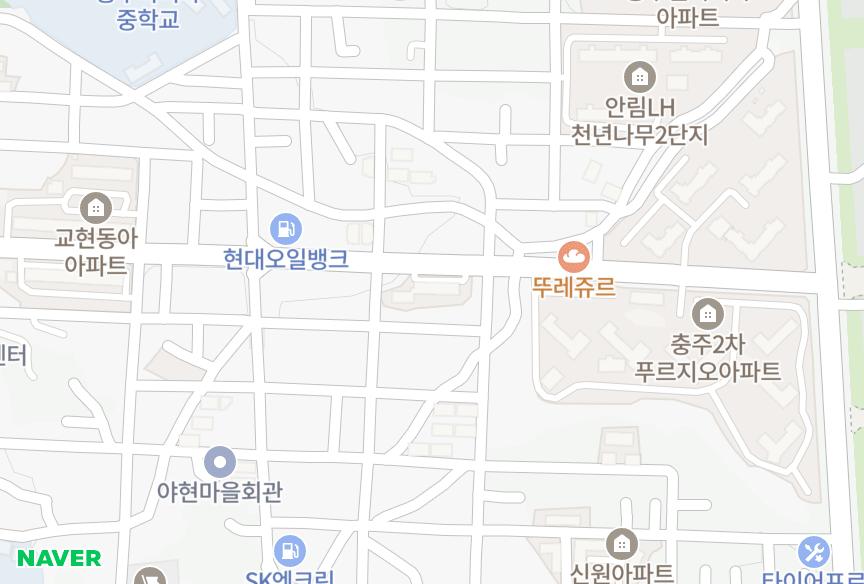 충청북도 충주시 교현동 신원9차 위치·실거래 시세 지도