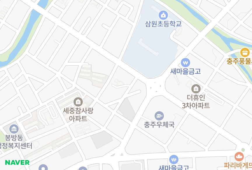 충청북도 충주시 봉방동 더휴인1차 위치·실거래 시세 지도