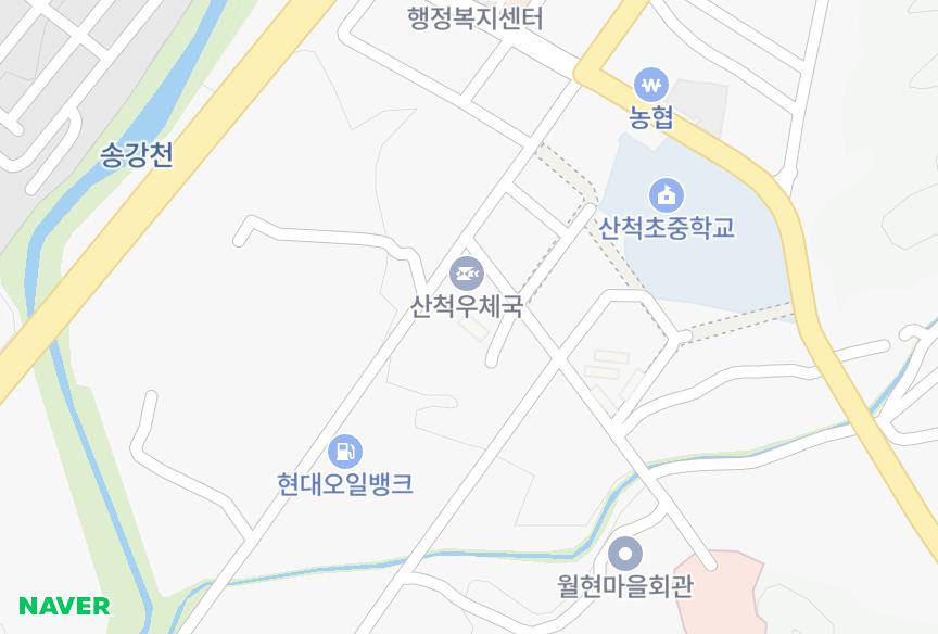 충청북도 충주시 산척면 송강리 천등산 위치·실거래 시세 지도