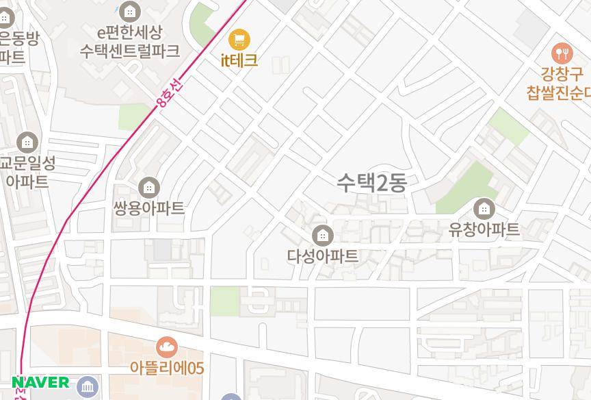 경기도 구리시 수택동 일우가,나동 위치·실거래 시세 지도