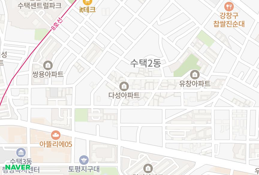 경기도 구리시 수택동 일우 위치·실거래 시세 지도