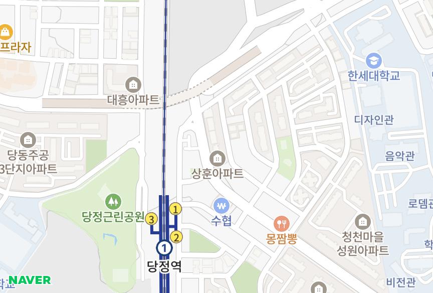 경기도 군포시 당정동 상훈아파트(1007-6번지) 위치·실거래 시세 지도