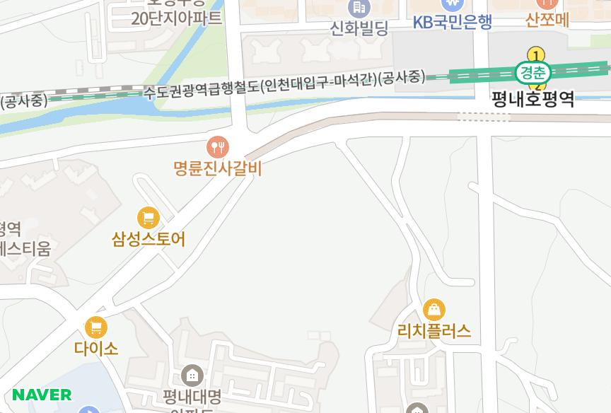 경기도 남양주시 평내동 진주2단지 위치·실거래 시세 지도