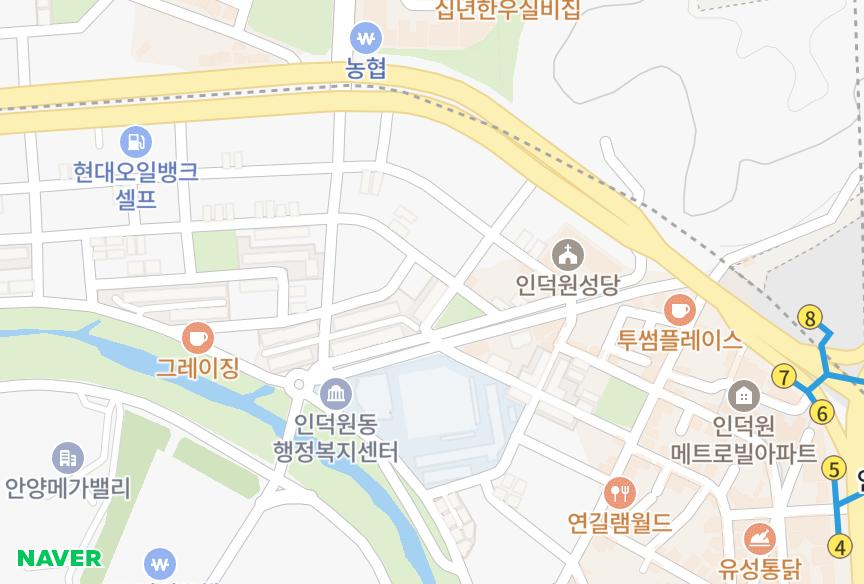 경기도 안양시 동안구 관양동 한미A1,A2,B 위치·실거래 시세 지도