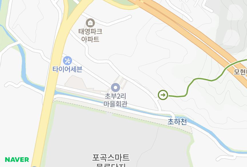 경기도 용인시 처인구 모현읍 초부리 태영 위치·실거래 시세 지도