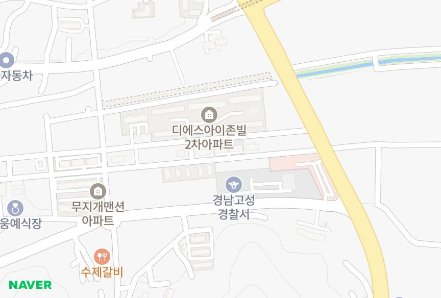 경상남도 고성군 고성읍 동외리 조은채가동 위치·실거래 시세 지도
