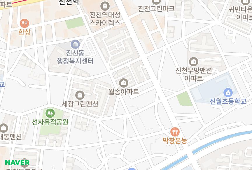 대구광역시 달서구 진천동 월송가동 위치·실거래 시세 지도