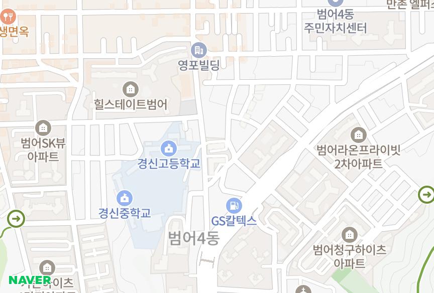 대구광역시 수성구 범어동 경북 위치·실거래 시세 지도