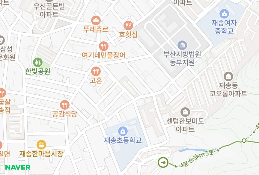 부산광역시 해운대구 재송동 영광그린파크가 위치·실거래 시세 지도