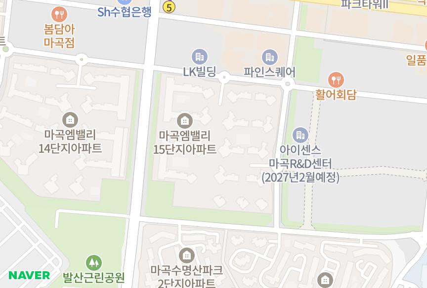 서울특별시 강서구 마곡동 마곡엠벨리15단지 위치·실거래 시세 지도