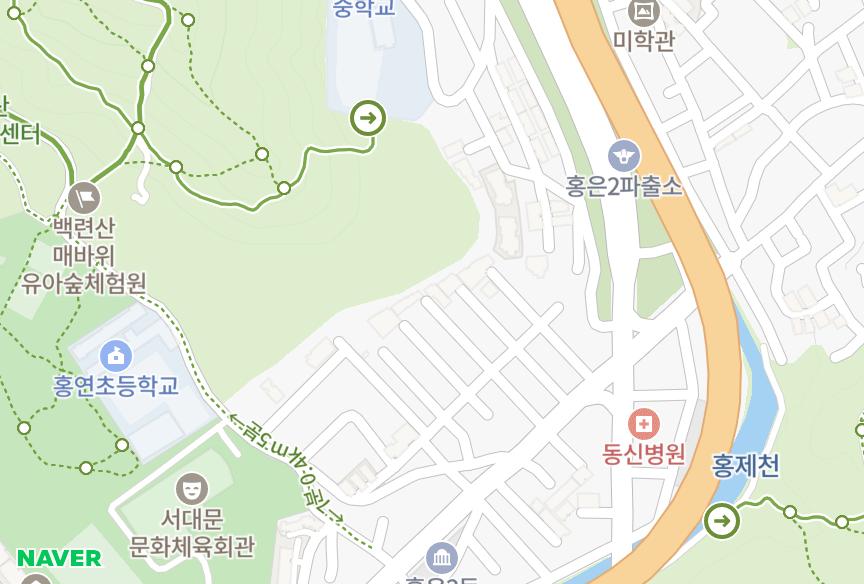 서울특별시 서대문구 홍은동 교수 위치·실거래 시세 지도