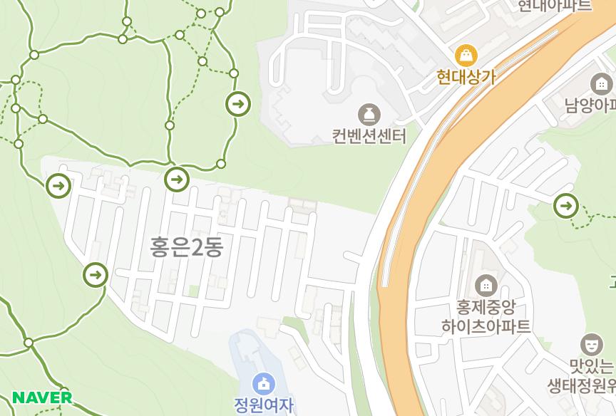 서울특별시 서대문구 홍은동 그랜드 위치·실거래 시세 지도