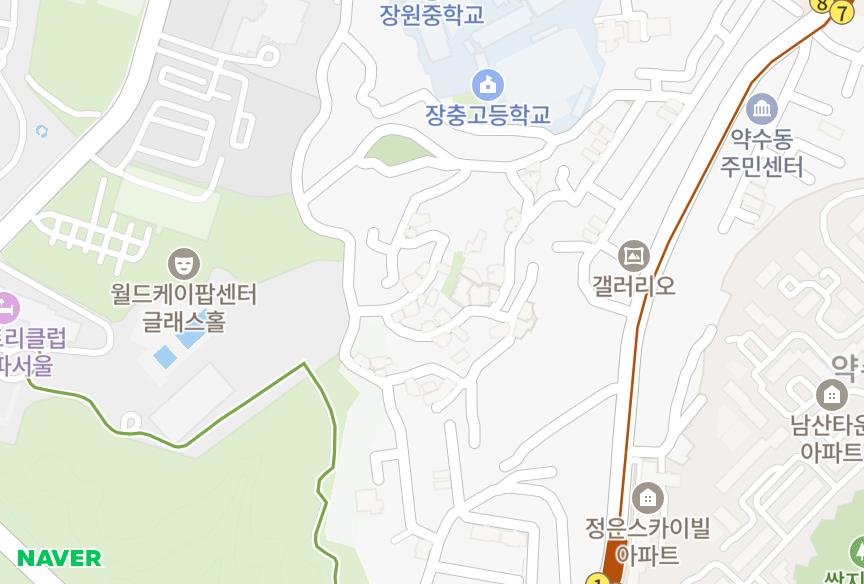 서울특별시 중구 신당동 신당신신1차 위치·실거래 시세 지도