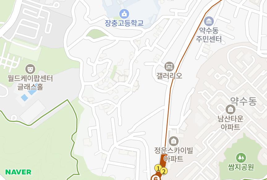 서울특별시 중구 신당동 글로리안 위치·실거래 시세 지도