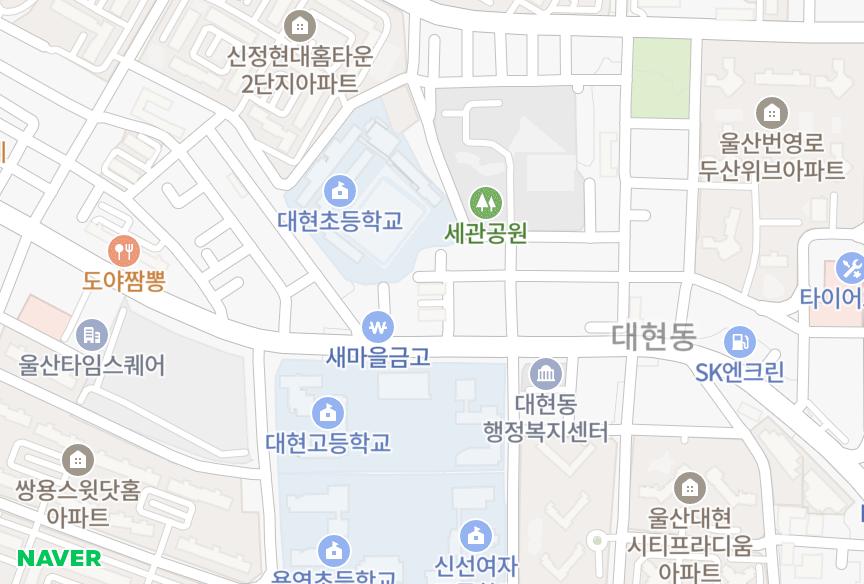 울산광역시 남구 야음동 동양 위치·실거래 시세 지도