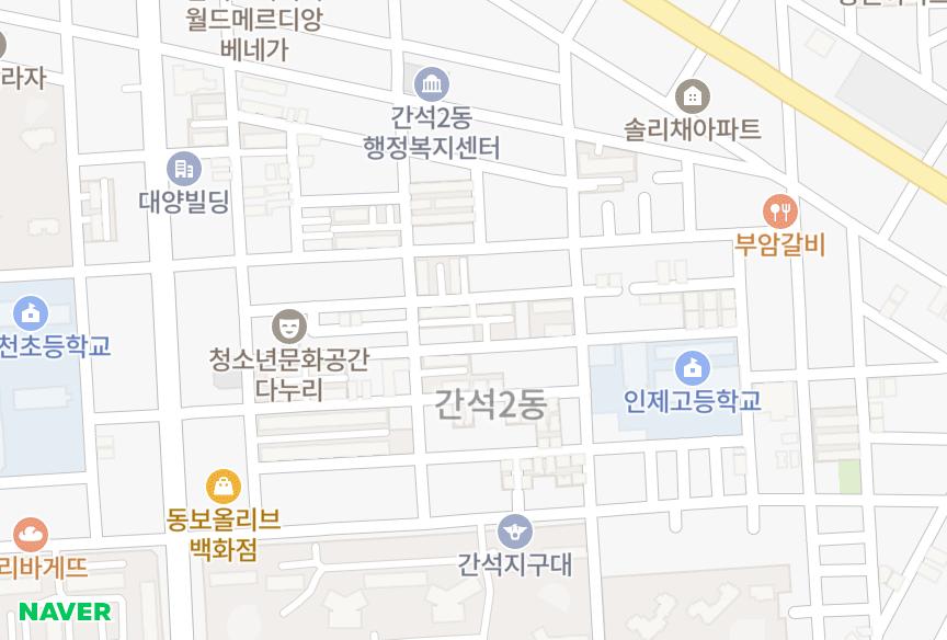 인천광역시 남동구 간석동 우신아파트다,라,마동 위치·실거래 시세 지도