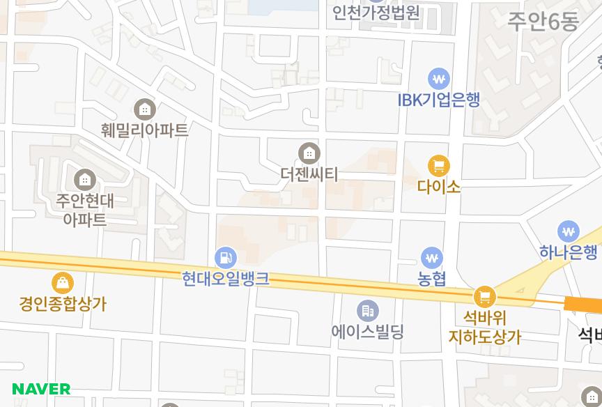 인천광역시 미추홀구 주안동 주은캐슬 위치·실거래 시세 지도