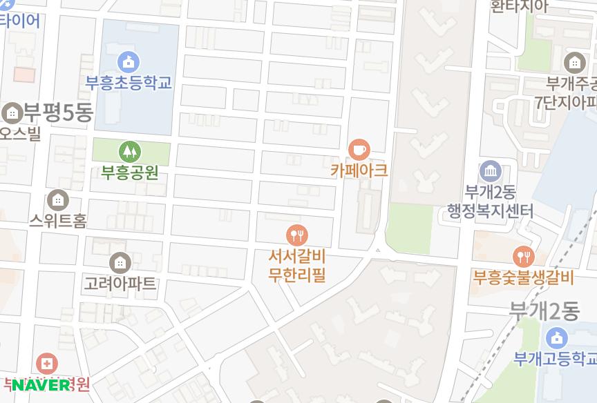 인천광역시 부평구 부개동 신삼호B동 위치·실거래 시세 지도