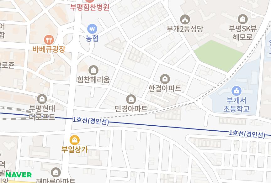 인천광역시 부평구 부평동 카리스뷰 위치·실거래 시세 지도