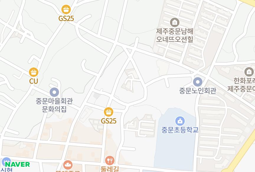제주특별자치도 서귀포시 중문동 남주나동 위치·실거래 시세 지도