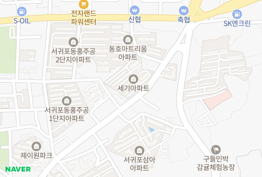 제주특별자치도 서귀포시 동홍동 세기1다라동 위치·실거래 시세 지도