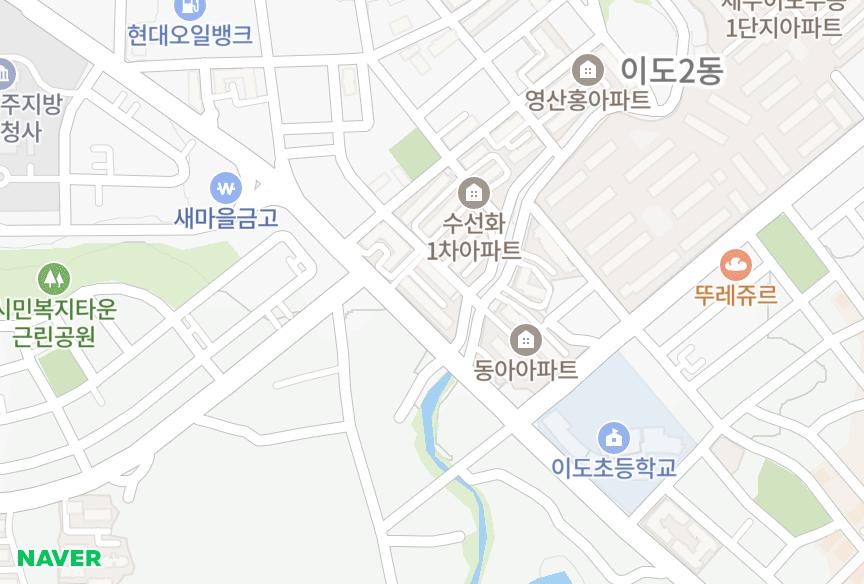 제주특별자치도 제주시 도남동 도남수선화2차 위치·실거래 시세 지도